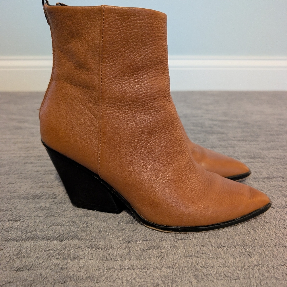Tan Leather Ankle Boots